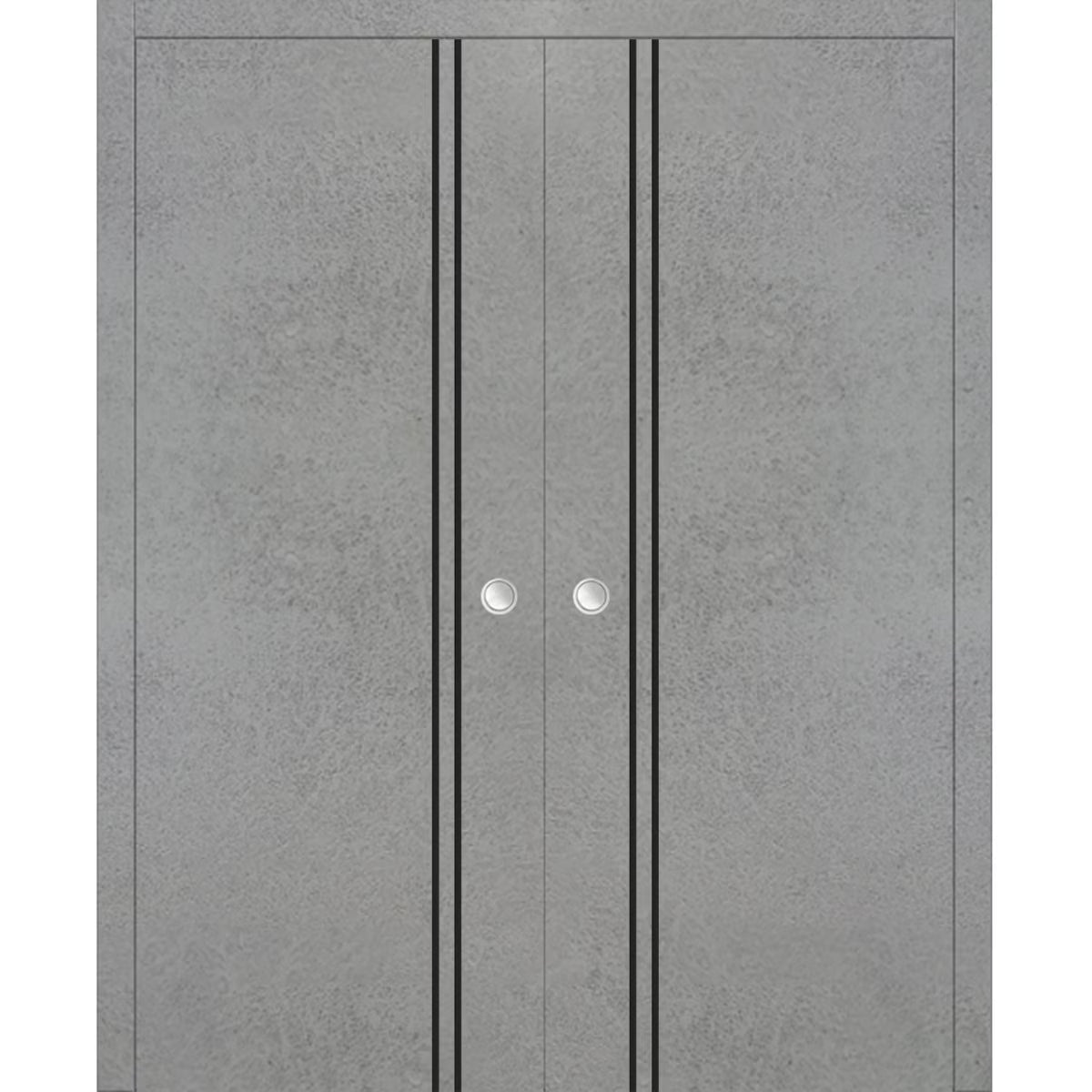 Sliding French Double Pocket Doors 48 x 84 inches Solid Wood Interior Doors Z775