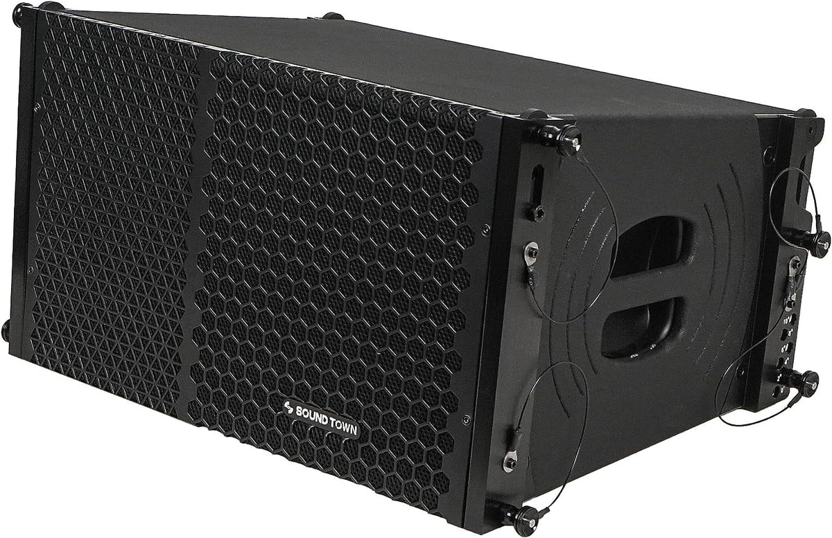 600W Line Array Speaker System with Four 10-inch Passive Speakers, Black U325209
