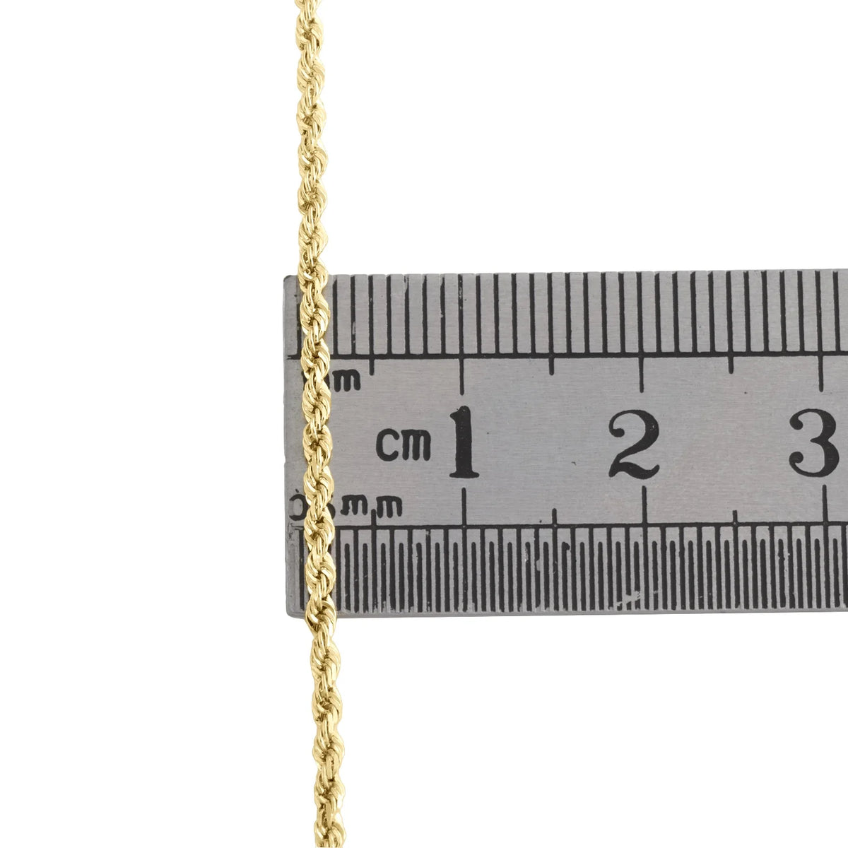 10K Yellow Gold Diamond Cut Rope Chain Necklace 16 Inches E135800