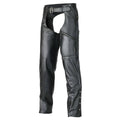 Black Cowhide Motorcycle Chaps 3XL Q442191