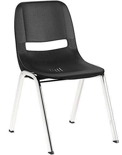 Black Stack Chair with Chrome Frame Z30250