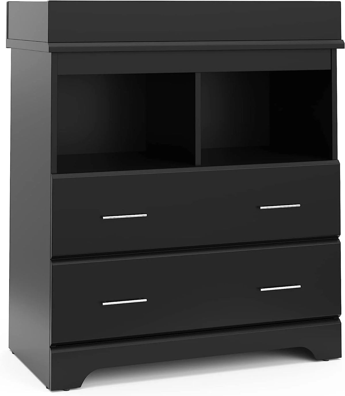 Black 2 Drawer Changing Table Dresser M44600