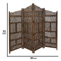 Wood Room Divider 4 Panel Carved Screen Y103