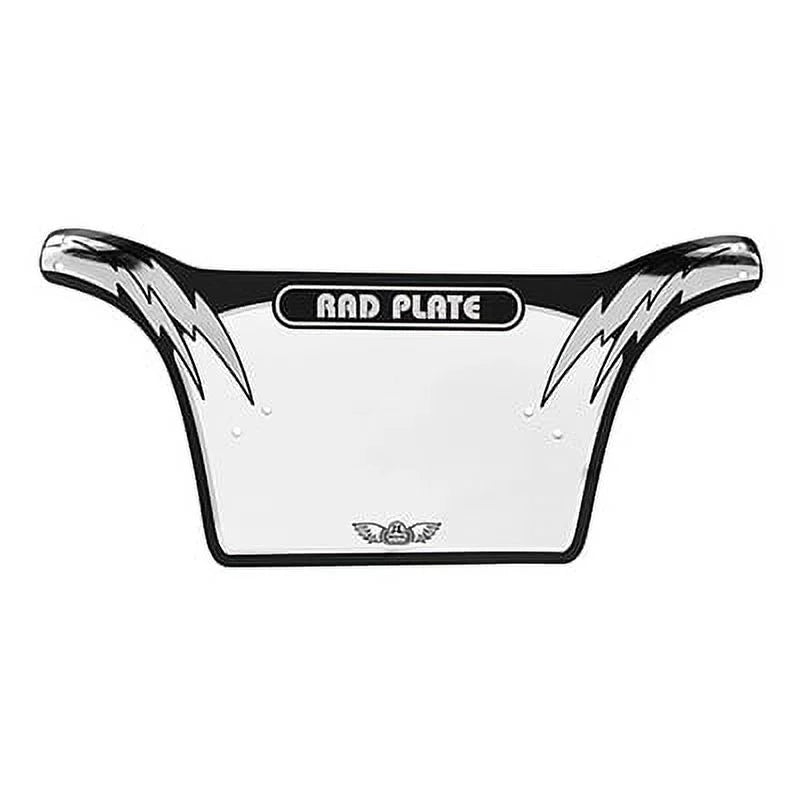 BMX Race Number Plate Black/Silver F249926