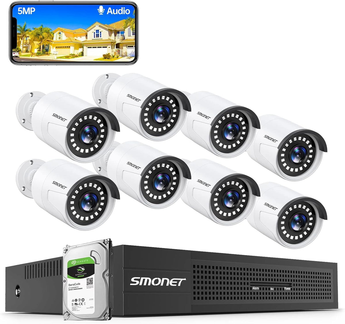 8CH 5MP PoE CCTV Camera Security System with 3TB Hard Drive Q8880