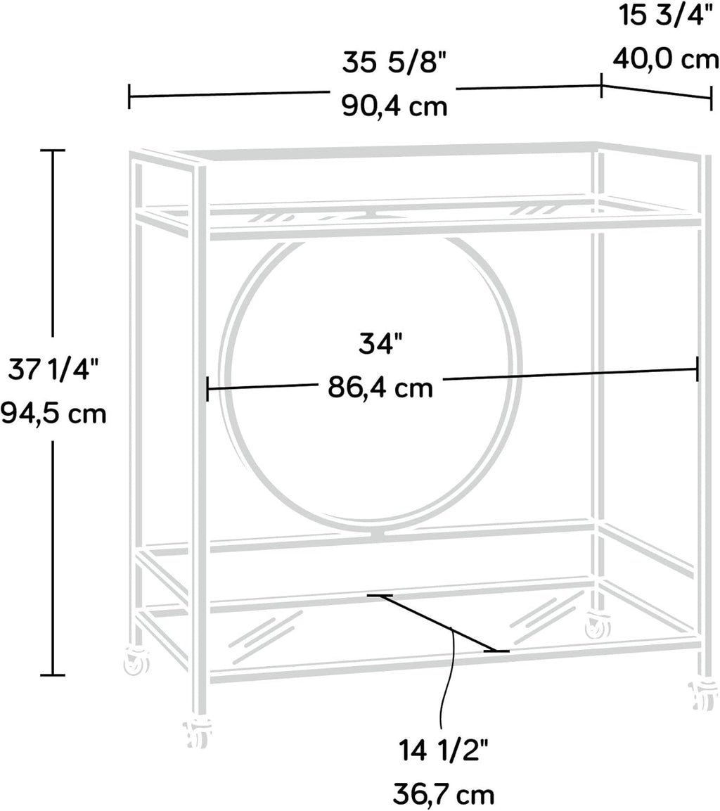 Satin Gold Bar Cart Y795