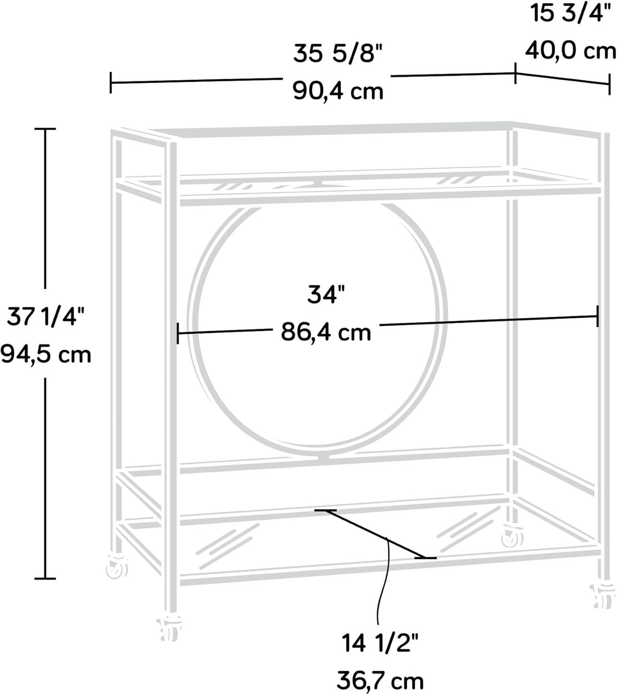 Satin Gold Bar Cart Y795