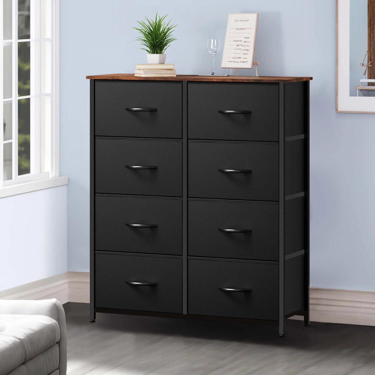 8 Drawer Fabric Storage Dresser Q829