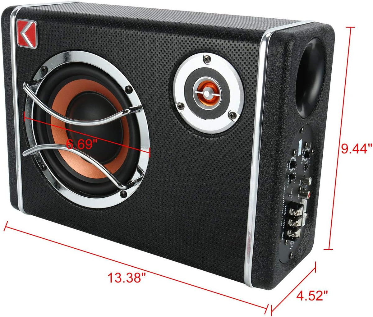 6 Inch Powered Car Subwoofer Pack of 2 X57207