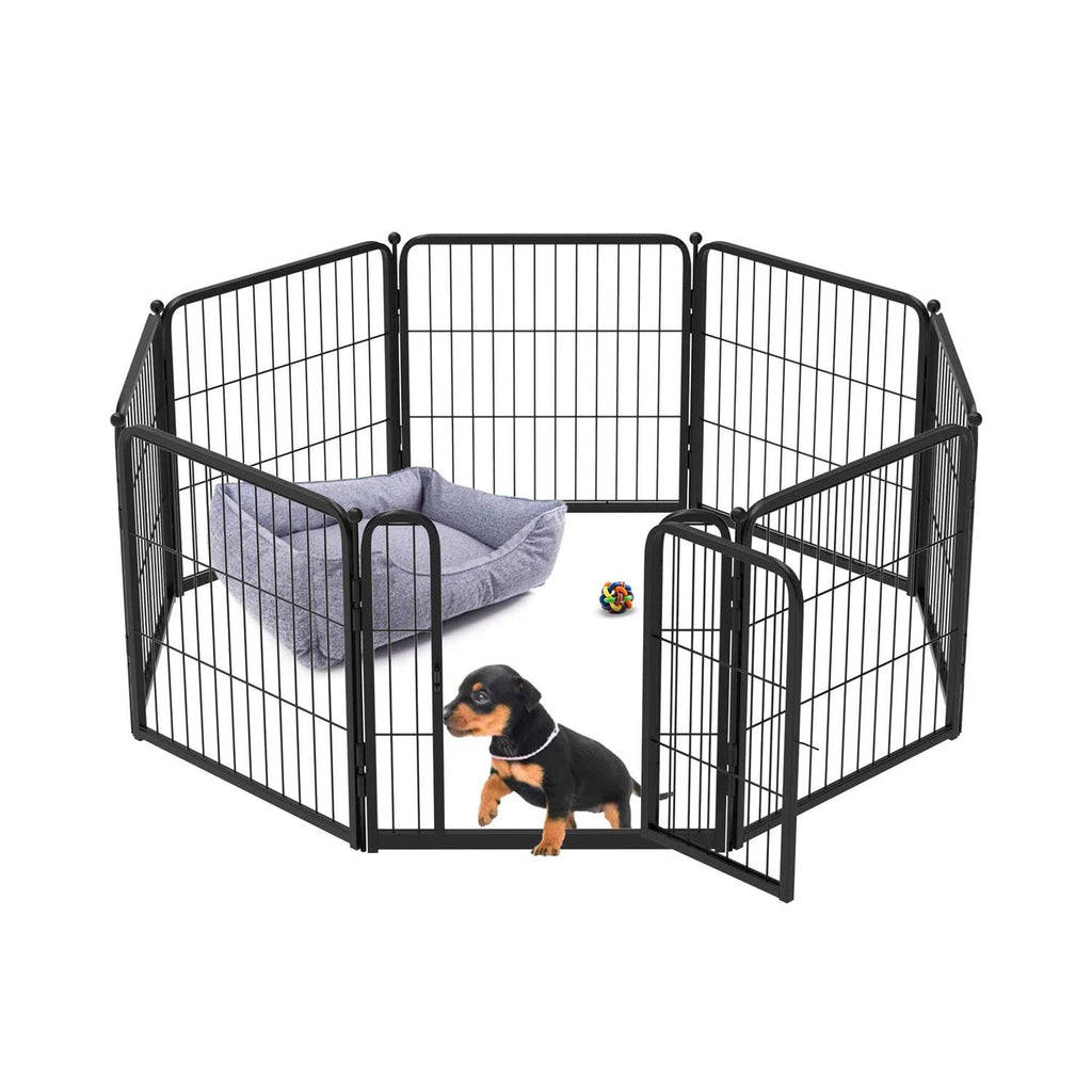 24 inch Dog Playpen with Silicone Foot Pads D32553