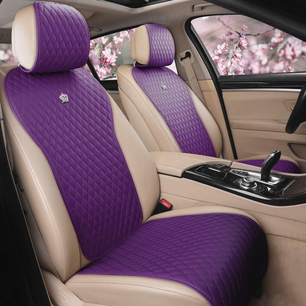 Black Leather Car Seat Cover 9PCS Universal C117