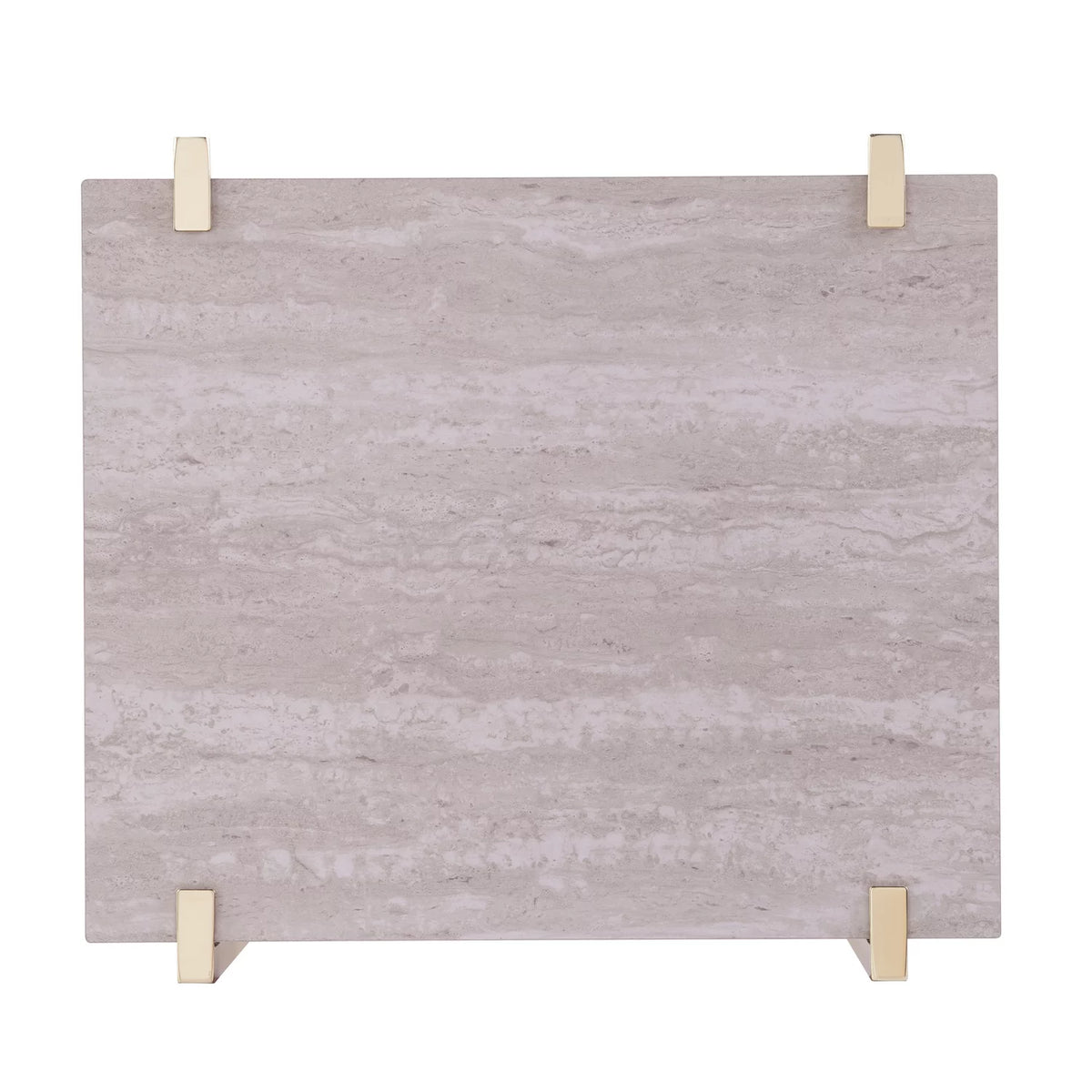 Square Faux Marble End Table with Storage F794