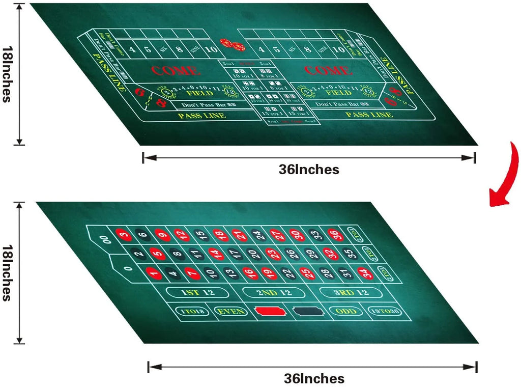 36x18 inch Double Sides Flannel Gambling Tablecloth X25566