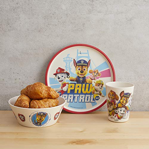 3 Piece Melamine Bamboo Kids Dinnerware Set T564646
