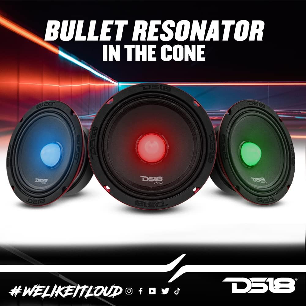 6.5 Midrange Car Speakers 4 Ohms 500W Max F957264