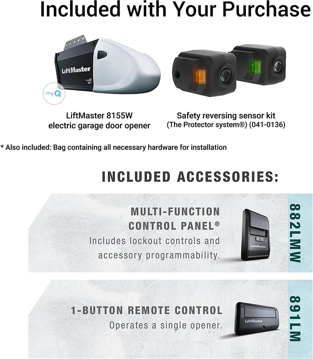 Gray Garage Door Operator with WiFi Control N834