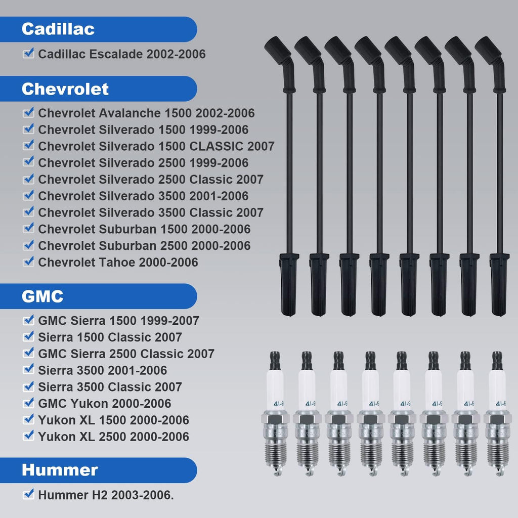 8 Pack Spark Plugs and Spark Plug Wires I111967