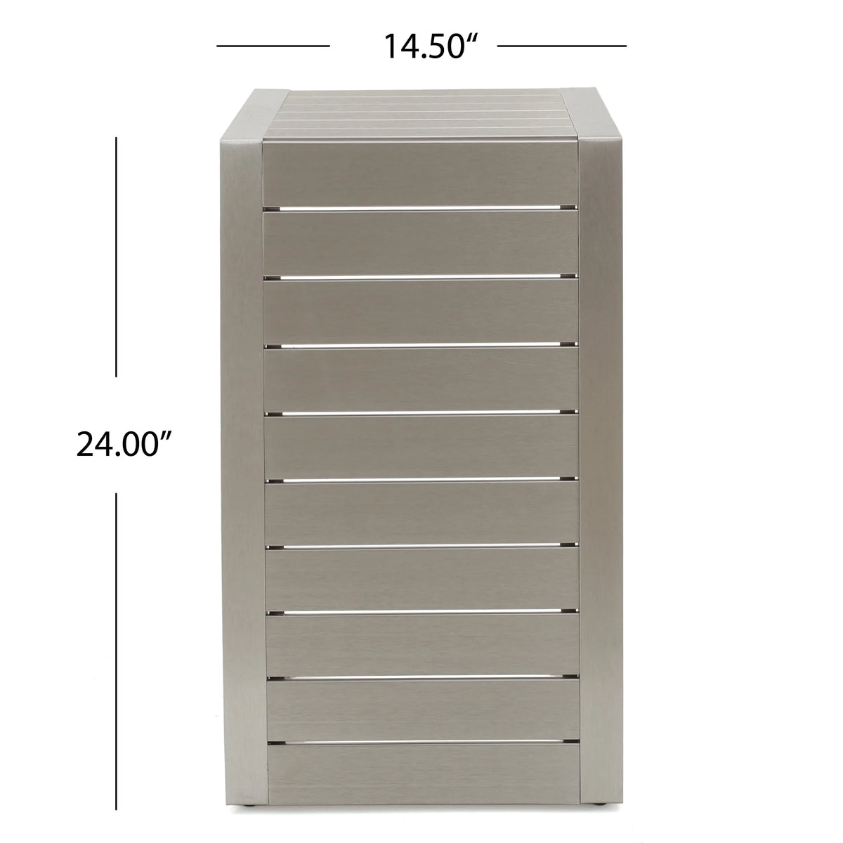Gray Aluminum Outdoor Club Chairs with Side Table U8540