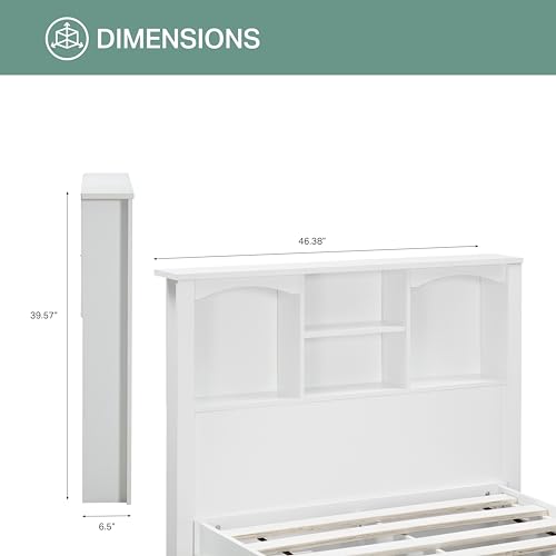 Twin Sized White Bookcase Headboard N661