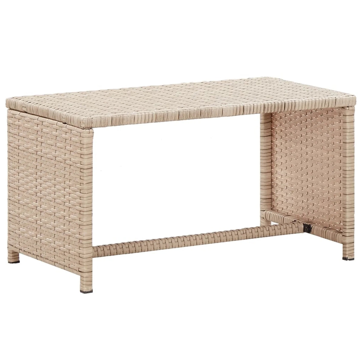 Beige Poly Rattan Coffee Table Q242
