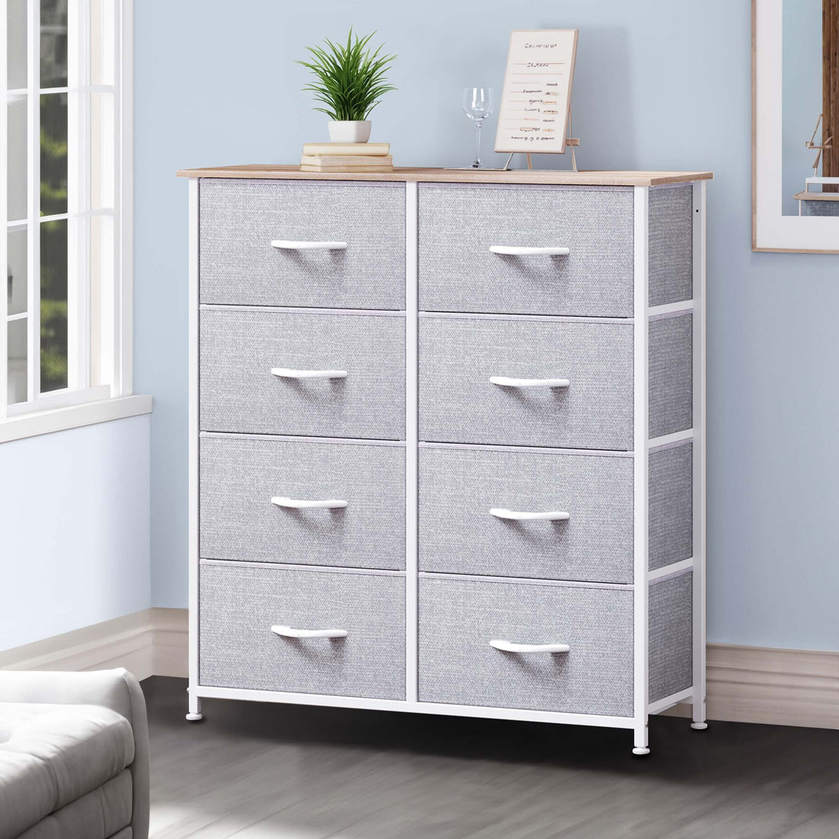 8 Drawer Fabric Storage Dresser Q829