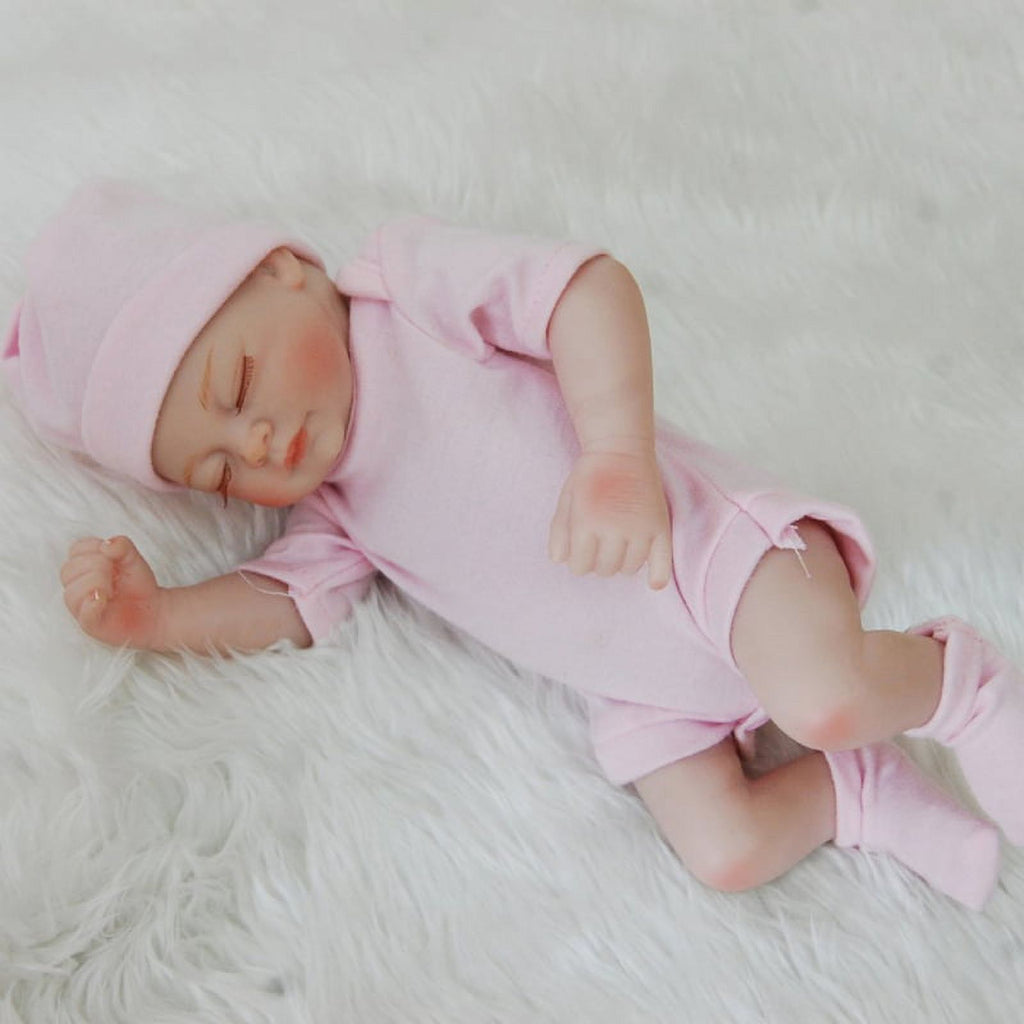 10inch Full Body Silicone Reborn Baby Doll with Clothes & Accessories O355