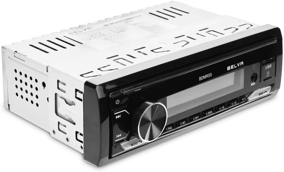 Single DIN Bluetooth Car Stereo Receiver with USB AUX Inputs V940383