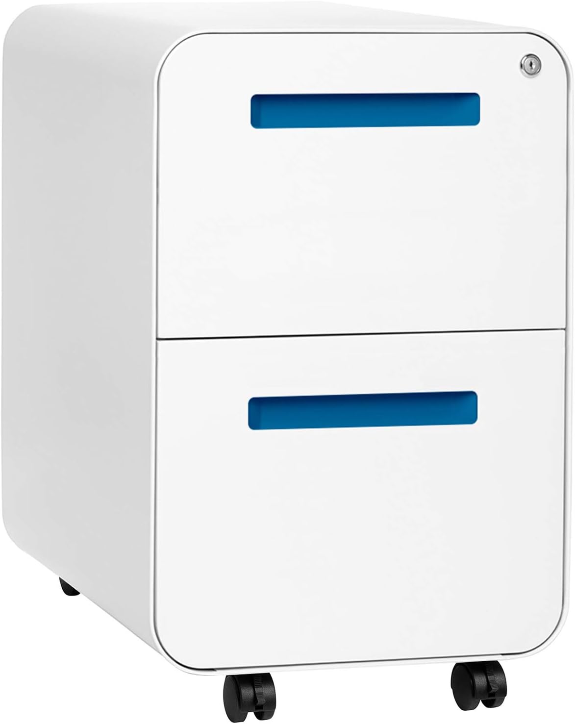 White 2-Drawer Mobile File Cabinet R556