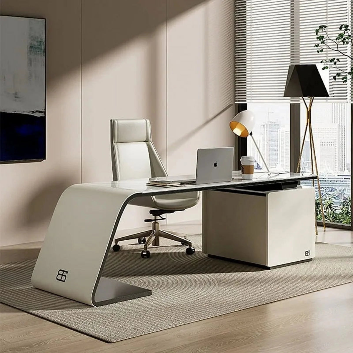 Modern Desk with Drawer F433