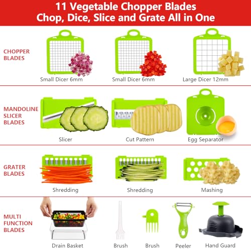 Compact Vegetable Chopper with Container A699