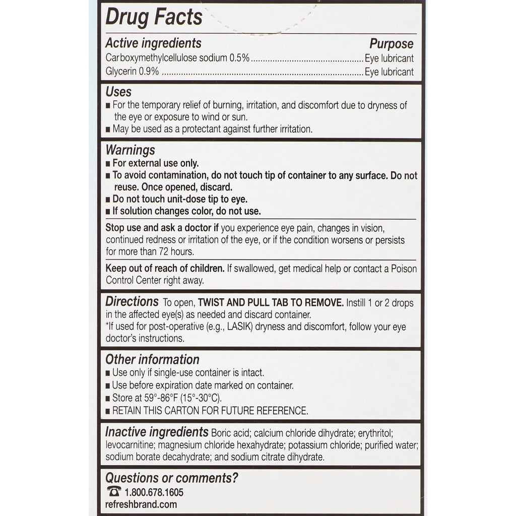 60 Count 0.4 ml Lubricant Eye Drops C790