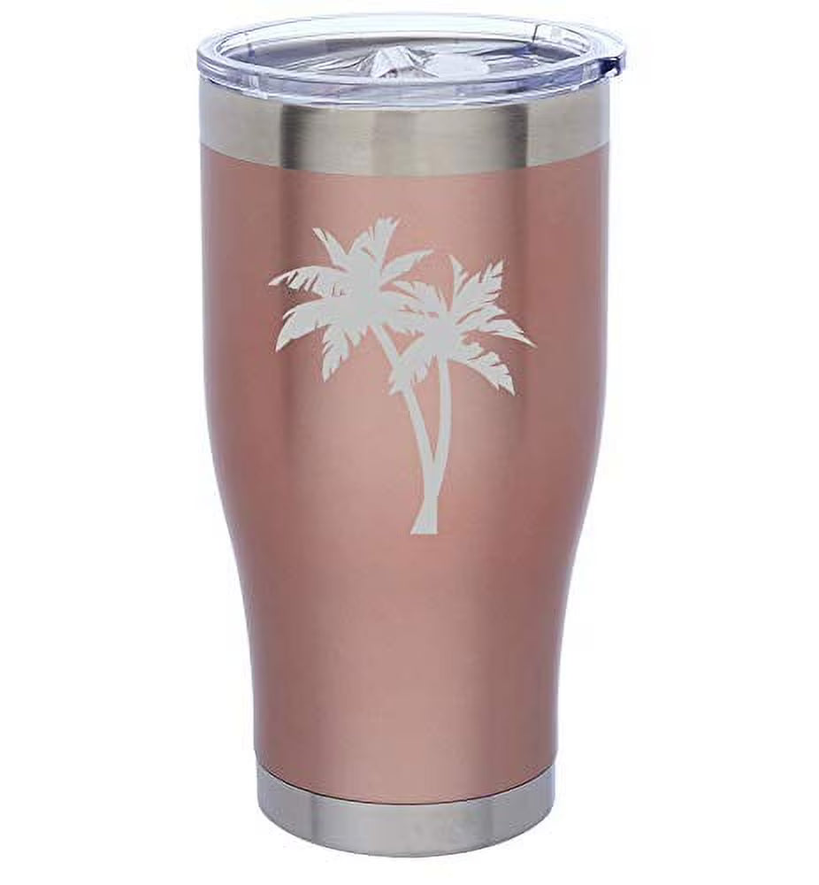 Rose Gold Double Wall Vacuum Insulated Stainless Steel Tumbler Travel Mug (24 oz) C200