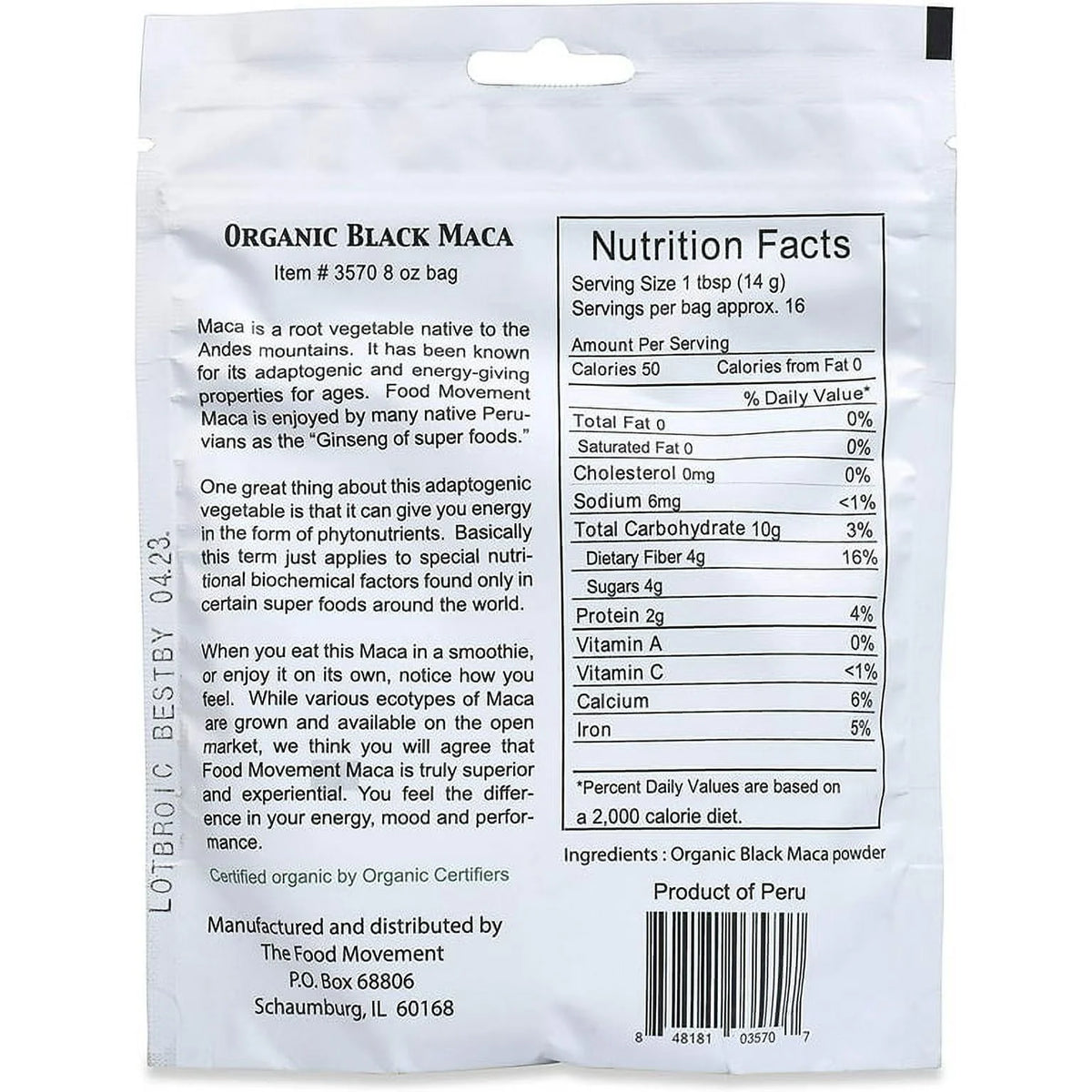 Black Maca Root 8 oz S75204