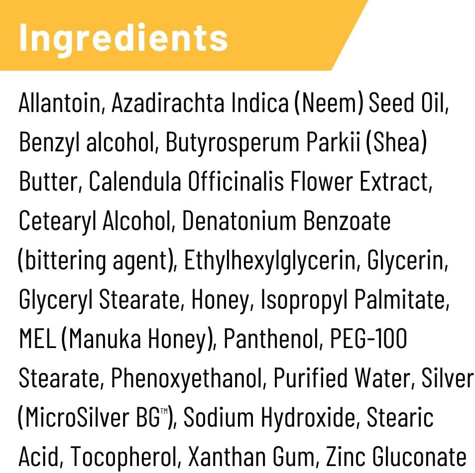 Medical Grade Manuka Honey & MicroSilver Ointment 2 oz Tube H747