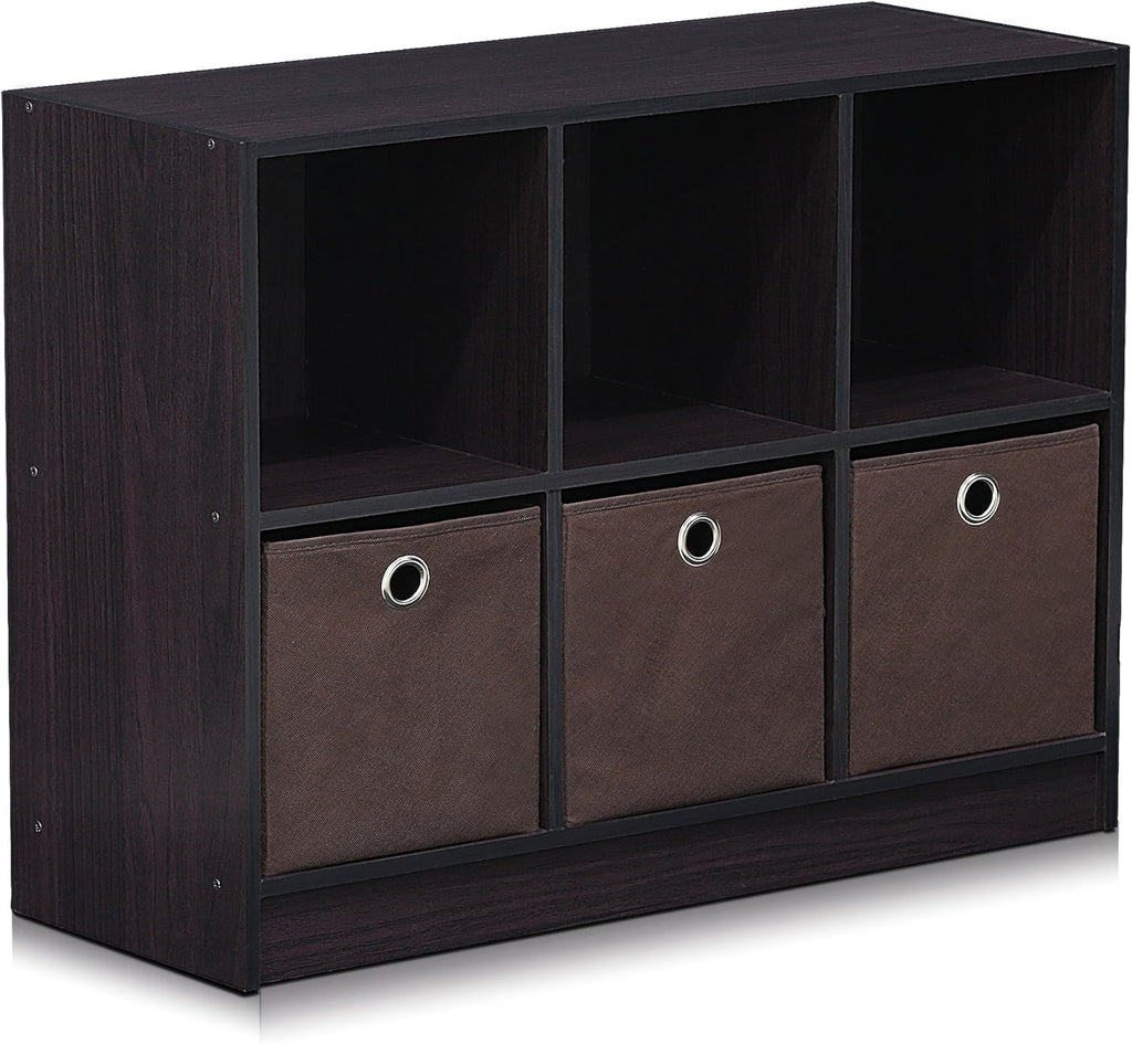 White/Light Blue Bookcase Storage Shelves X689