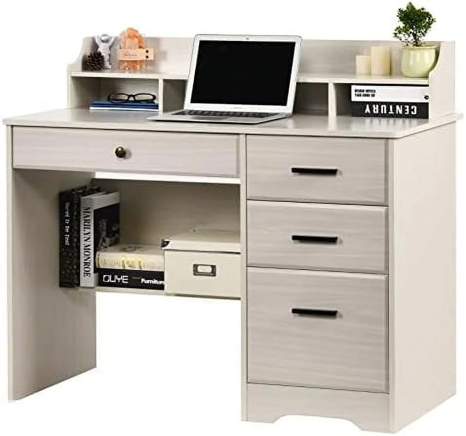Computer Desk with 4 Drawers and Hutch Z26811