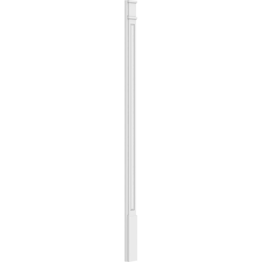 5x22W x 102x22H x 2x22P Raised Panel PVC Pilaster with Standard Capital and Base (Pair) Y370214