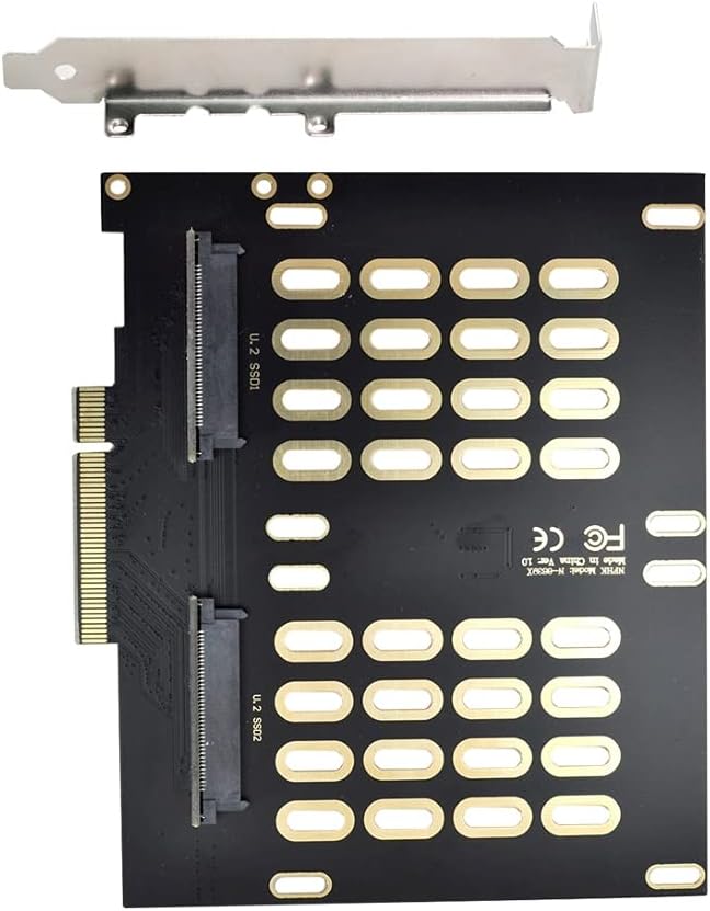 PCIE Express 3.0 Gen3 X8 X16 Raid Card to Dual 2X U.2 SFF-8639 SSD VROC Raid0 Hyper Adapter Pack of 2 R186891