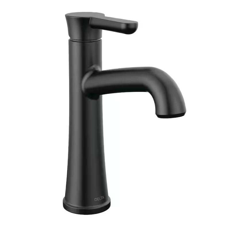 Single Handle Single Hole Matte Black Bathroom Faucet N244935