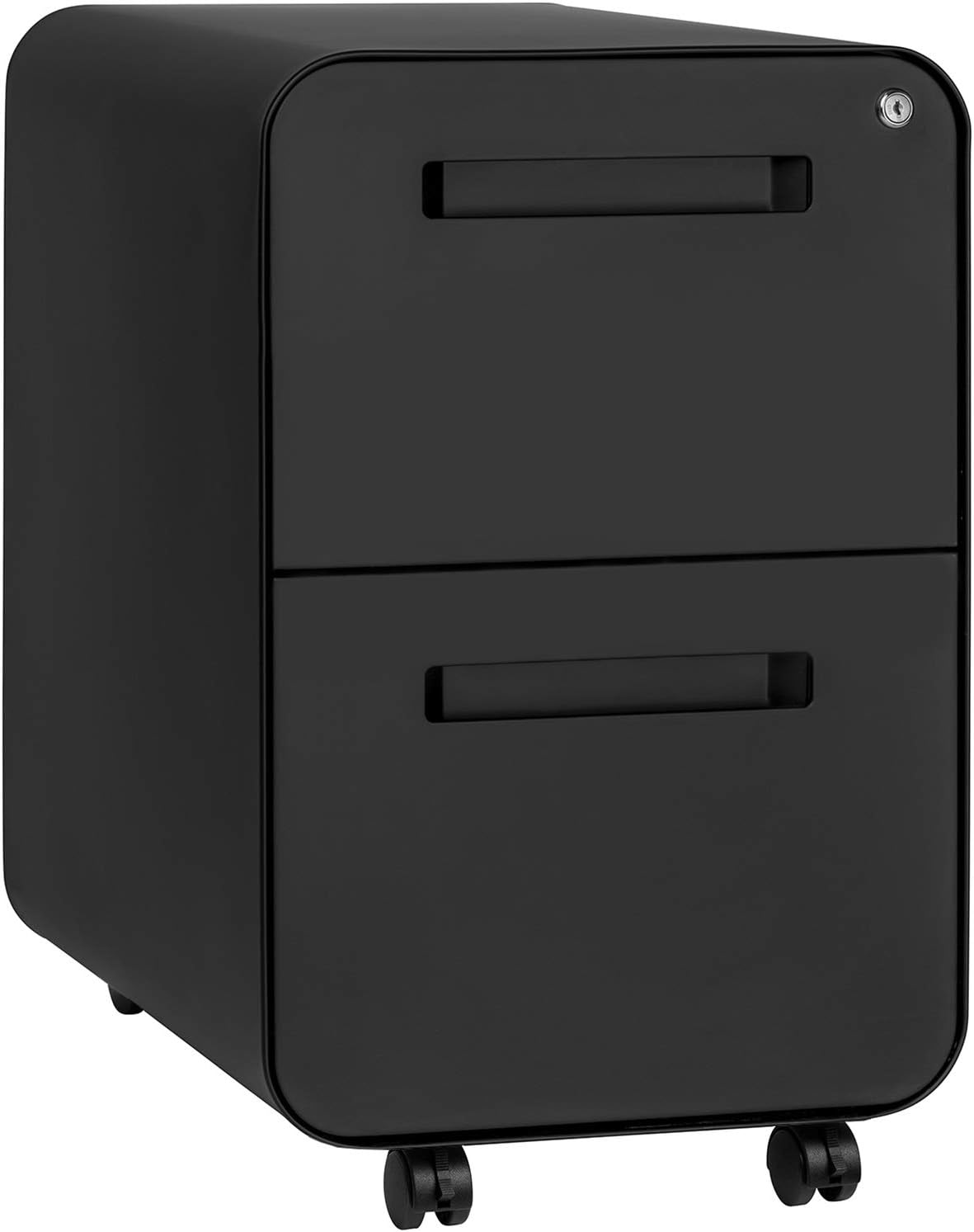 White 2-Drawer Mobile File Cabinet R556