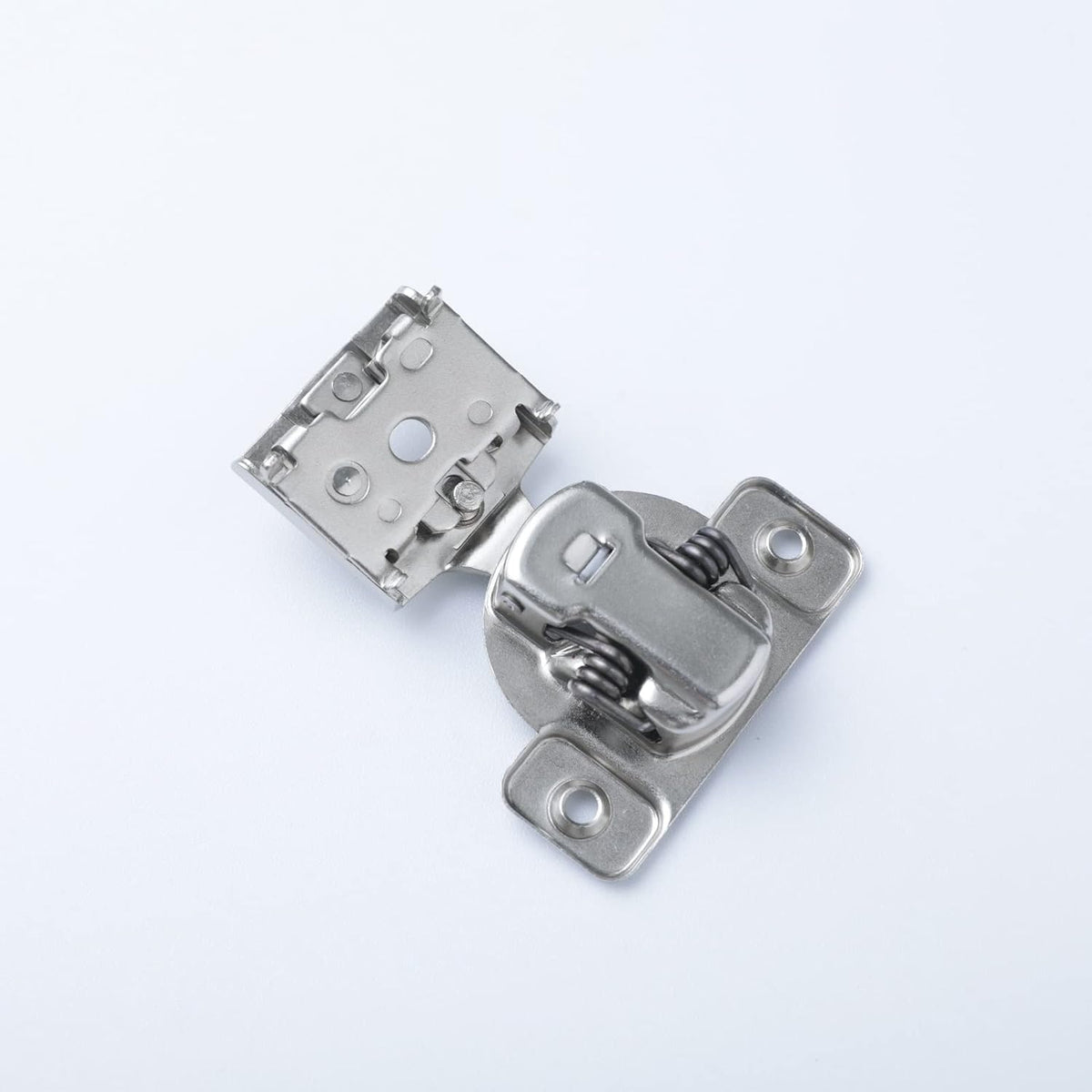 10 Pack Soft Close Cabinet Hinges, 1/2 Inch Overlay, Satin Nickel J83480