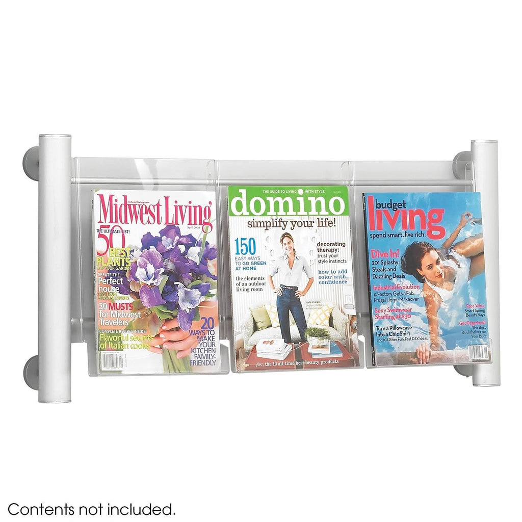 Silver 3 Pocket Magazine Rack M56923