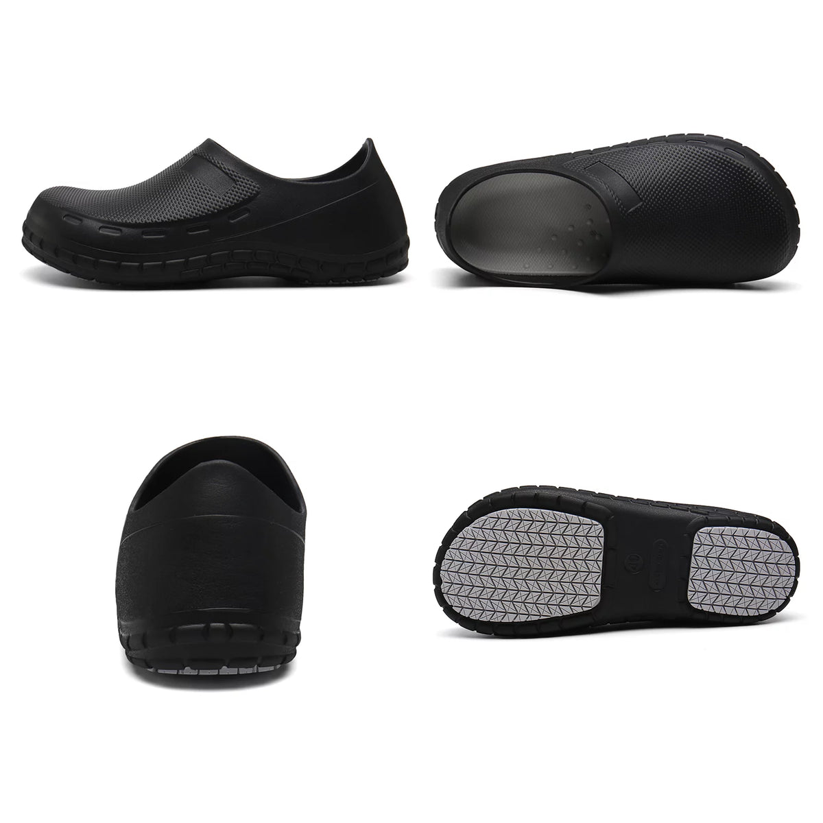 Black Water Resistant Non Slip Work Shoes F15264