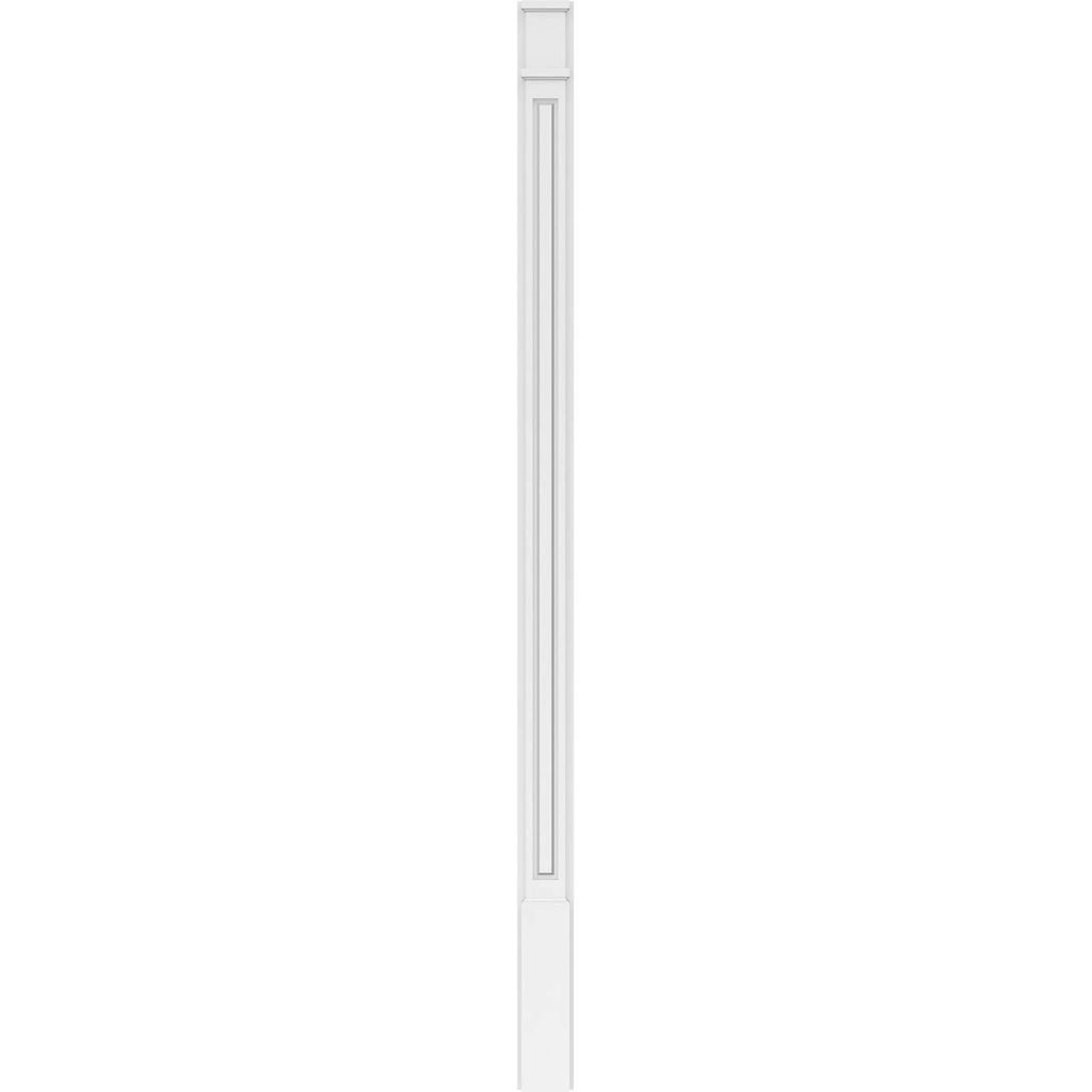 5x22W x 102x22H x 2x22P Raised Panel PVC Pilaster with Standard Capital and Base (Pair) Y370214
