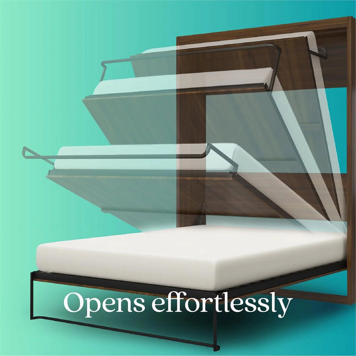 Brown Full Murphy Wall Bed T489
