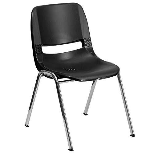 Black Stack Chair with Chrome Frame Z30250