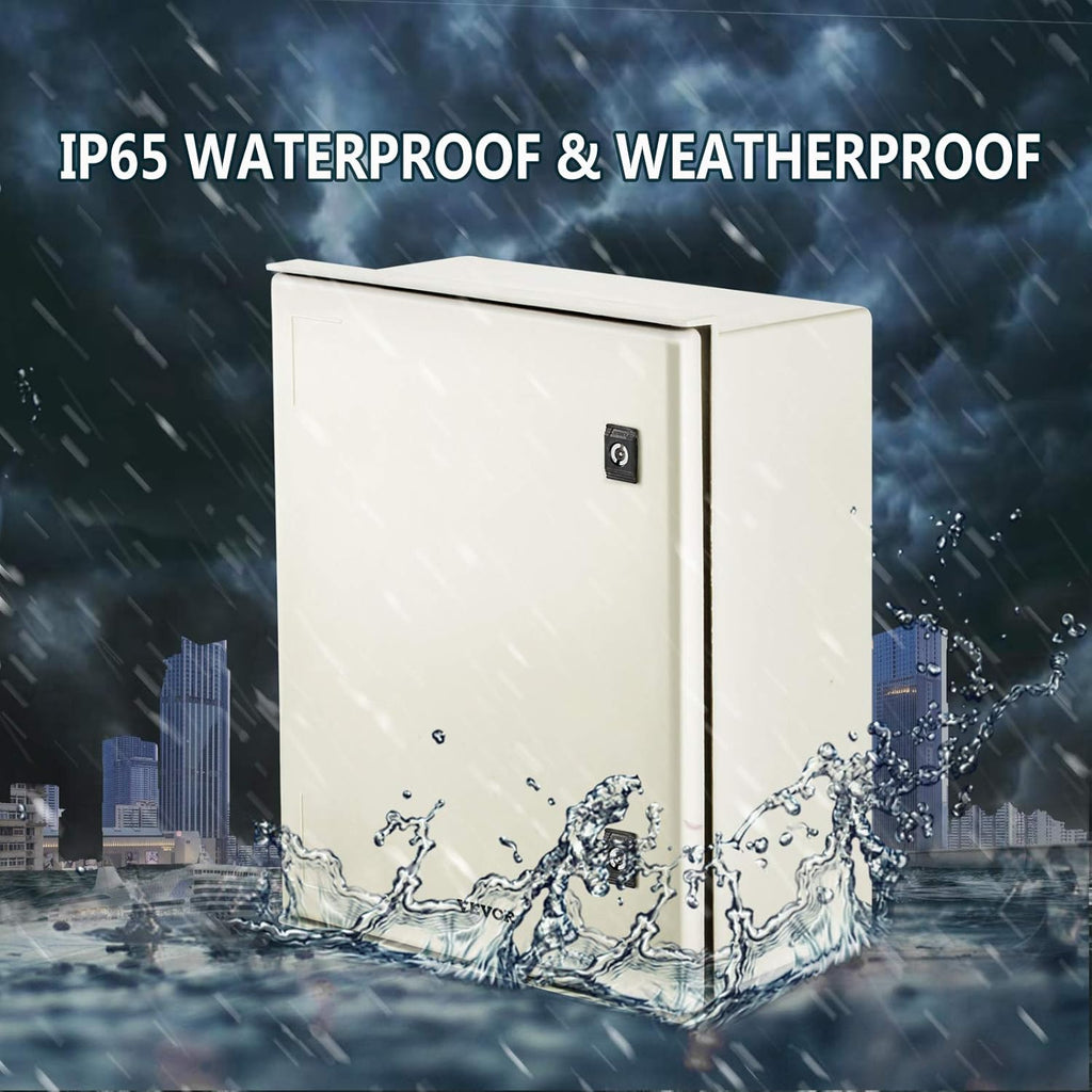 20 x 16 x 8 Inches Wall Mounted Waterproof Electrical Enclosure with Mounting Plate F184339