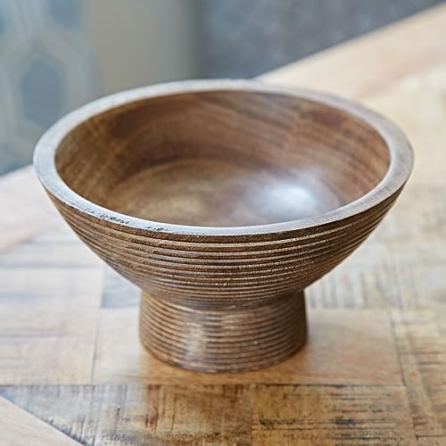Wooden Mango Wood Serving Bowl D385755