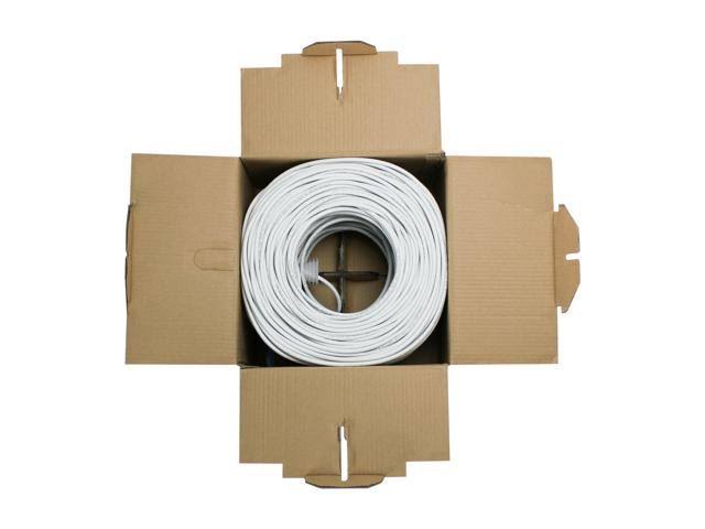 Cat6 Bulk Network Cable Ethernet UTP CCA 500 ft White T78999