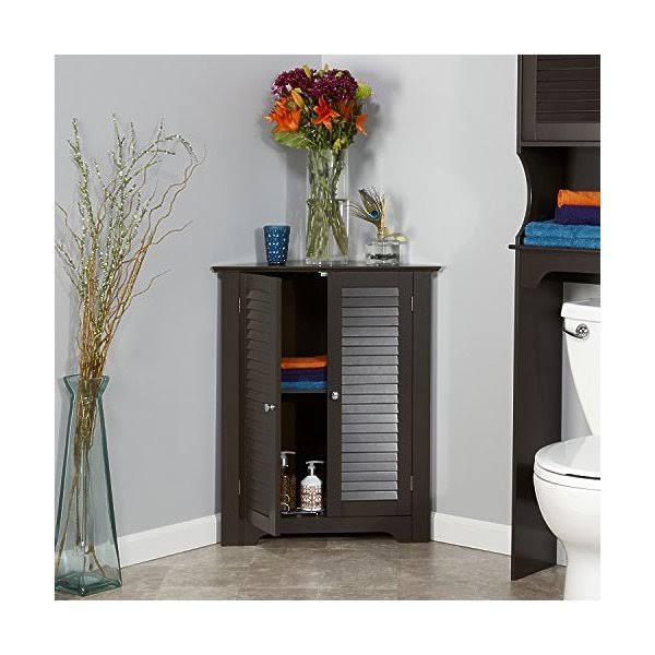 3-Shelf Corner Cabinet Espresso V233